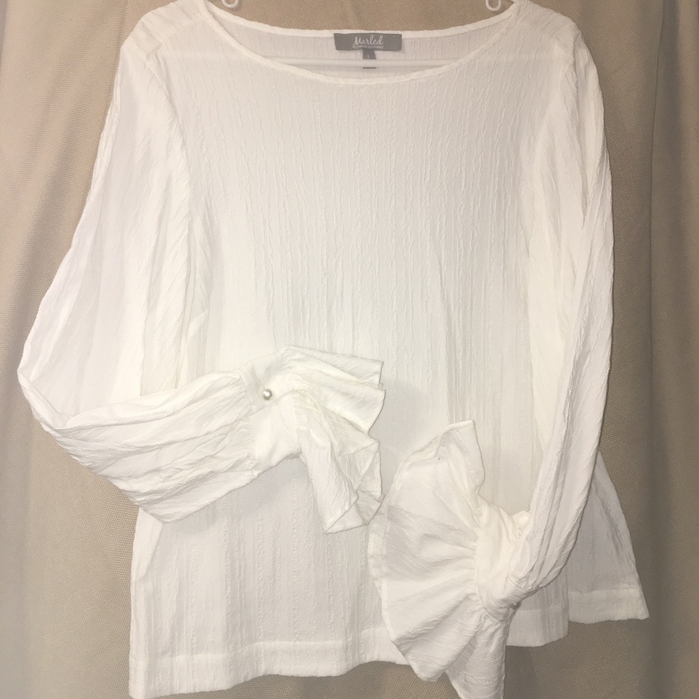Marled reunited clothing white shirt